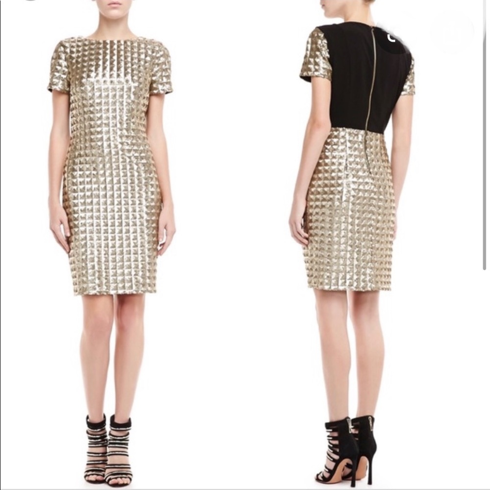 Ted Baker Gold Sequin Shift Dress